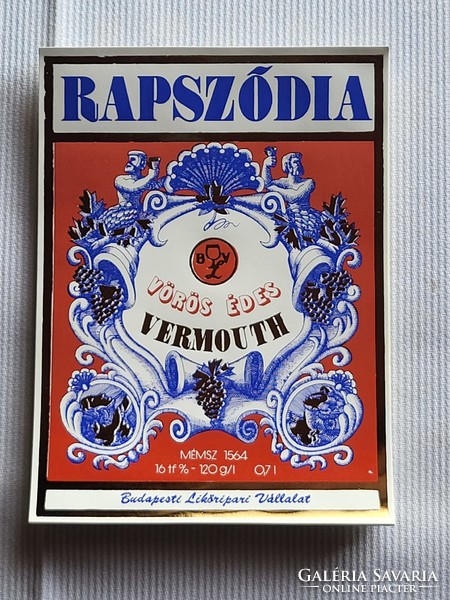 Bottle label_rhapsody vermouth red_unused
