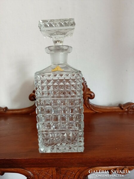 Elegant oberglas crystal whiskey bottle