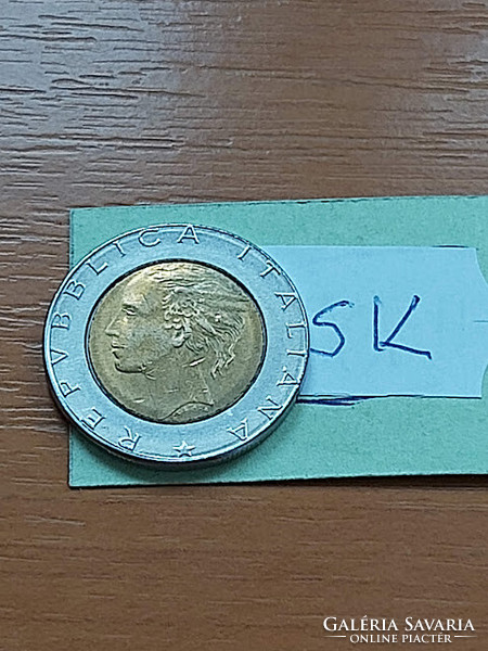 Italy 500 lira 1990, bimetallic sk