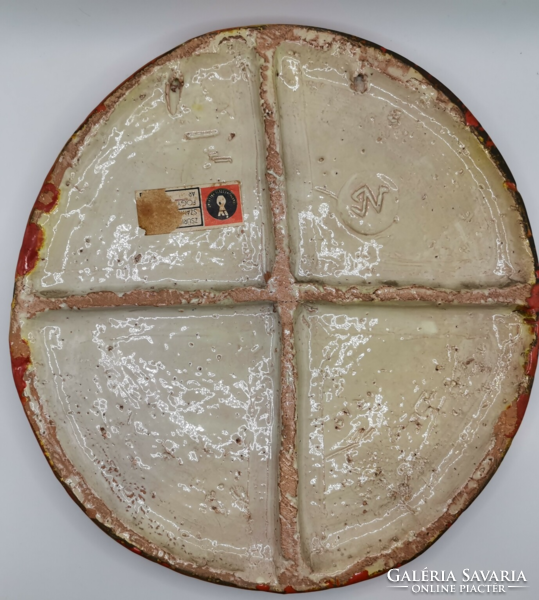 Marked ceramic wall plate