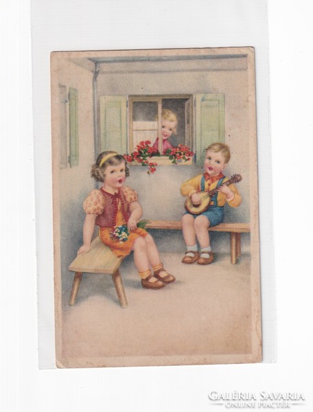 H:109 antique Easter greeting card