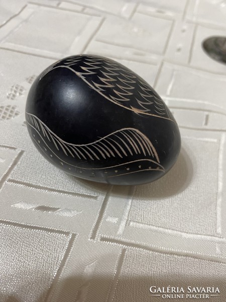 Hand carved marble egg