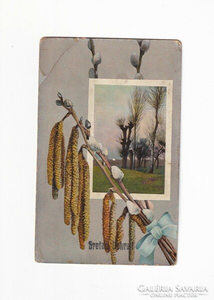 H:104 Easter antique greeting card 1909
