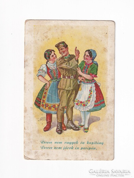 H:103 Katonai antik Üdvözlő képeslap