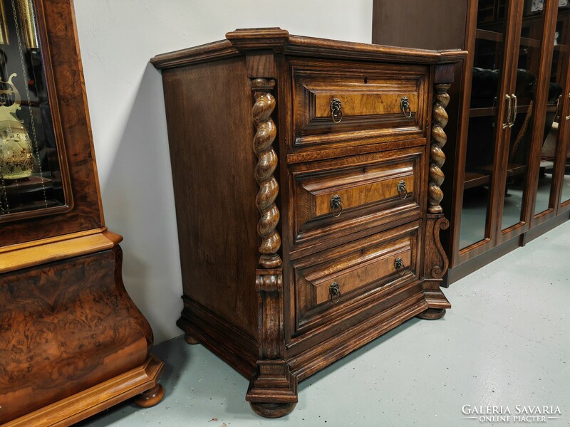 Antique 100-year-old very rare Neo-Renaissance dresser with drawers, secretary from the late 1800s