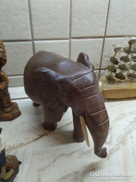 Sale! Action! Wooden elephant, ceramic goose, little girl ornament for sale!