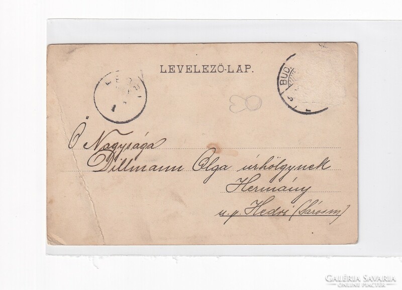 H:107 Antik Madaras Üdvözlő képeslap hosszúcímzéses 1900
