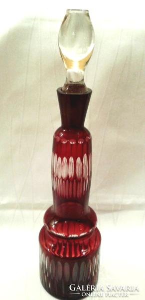 40 Cm, antique hand-polished bottle, robe