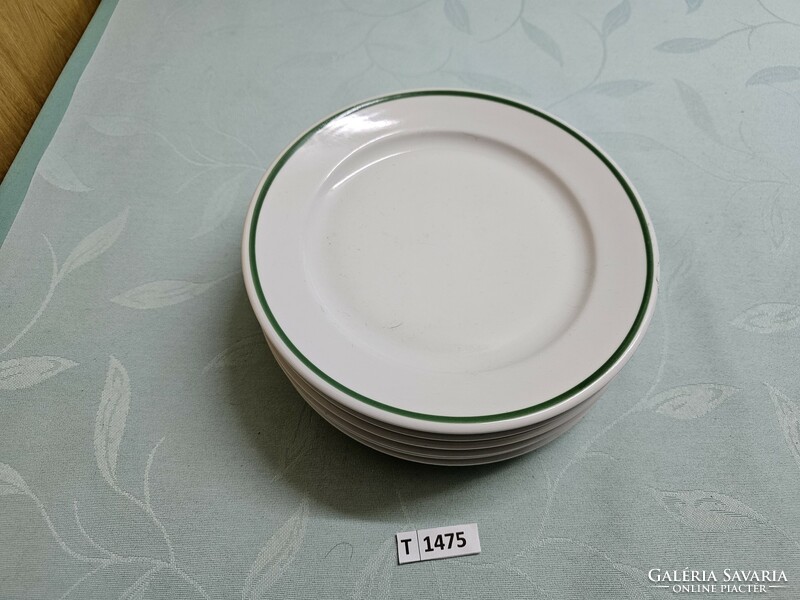 T1475 Alföldi zöld csíkos tányér 6 db 19 cm