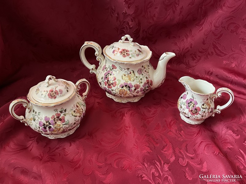 Zsolnay butterfly tea set