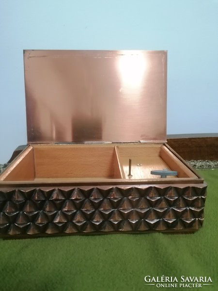 Industrial retro copper musical ornament box