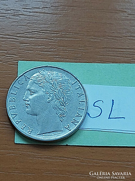 OLASZORSZÁG 100 LÍRA 1963 R, Minerva istennő, Rozsdamentes acél  SL