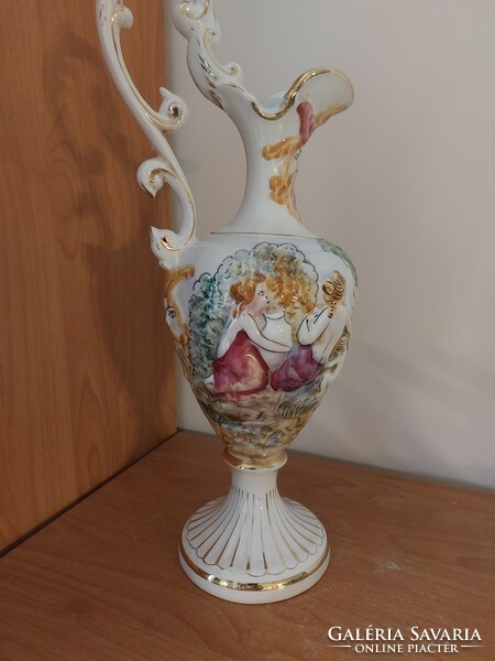 (K) R. Capodimonte porcelán kancsó 41 cm!