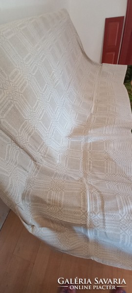 Large woven old tablecloth/bedspread
