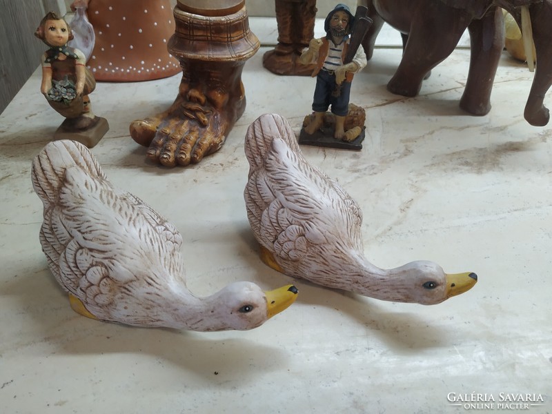 Sale! Action! Wooden elephant, ceramic goose, little girl ornament for sale!