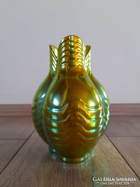 Old Zsolnay eozin vase, t. Anna Suranyi