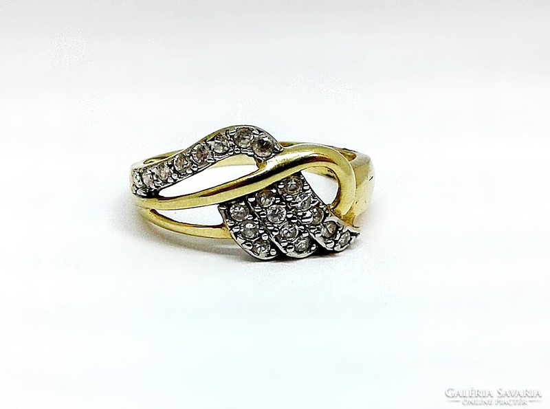 Stoned gold ring (zal-au124257)