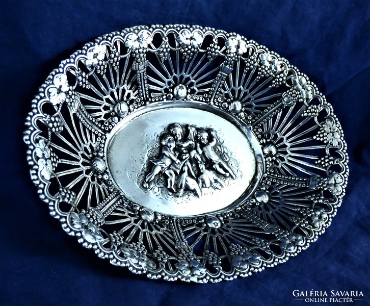 Charming, antique silver tray, German, ca. 1890!!!