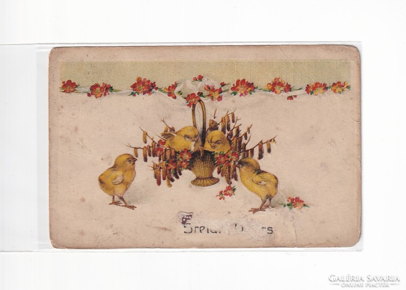 H:110 antique Easter greeting card