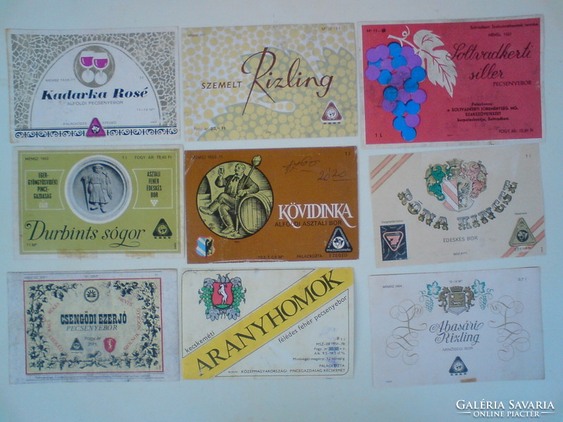 Old wine labels