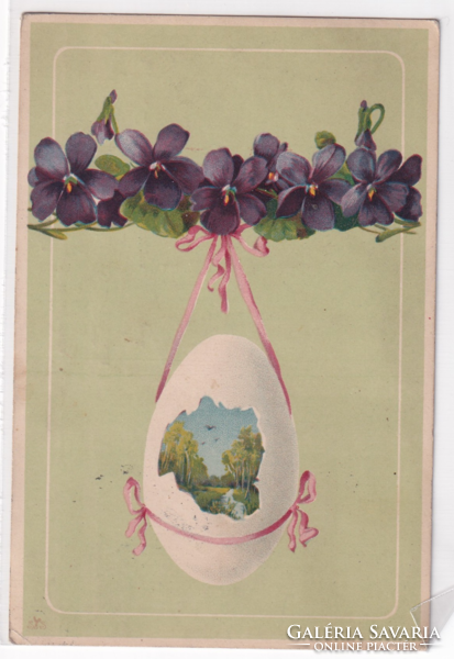 H:119 Antik Húsvéti Üdvözlő képeslap 1909