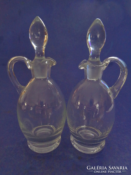 Original antique glass, oil - vinegar pourer