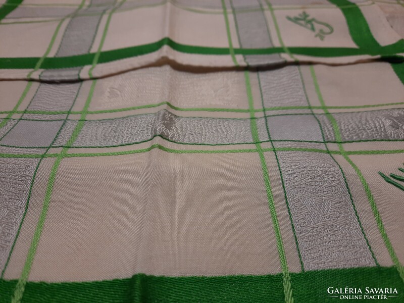 6 old monogrammed textile napkins 30 x 30 cm