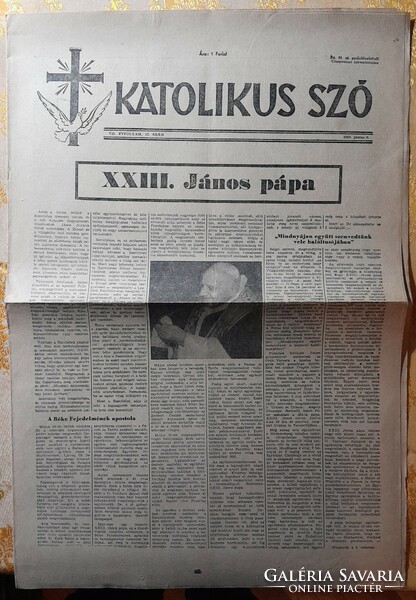 1963. Katolikus Szó, XXIII. János pápa emlékszám