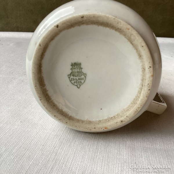 Zsolnay porcelain mug with gold dots.