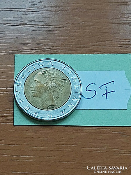 Italy 500 lira 1984 r bimetal sf
