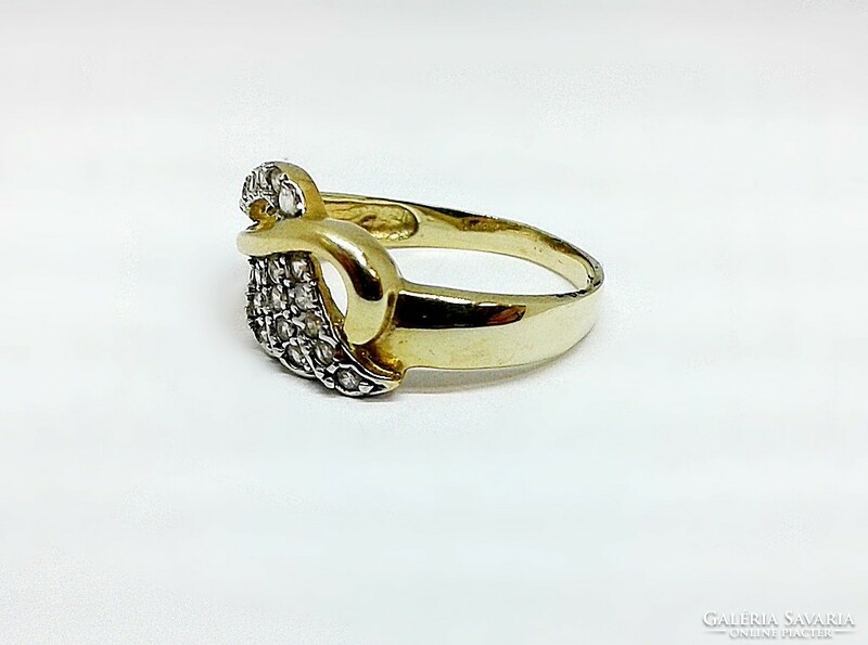 Stoned gold ring (zal-au124257)