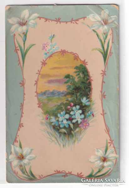 H:119 antique Easter greeting card 1908