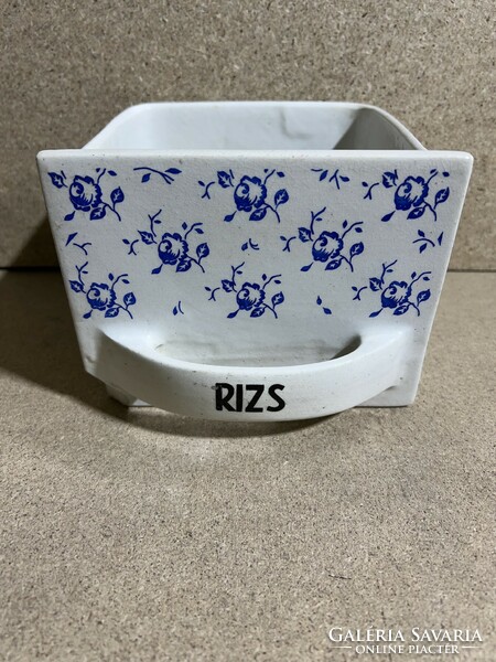 Granite stone porcelain kitchen rice holder, 14 x 14 x 11 cm.3604