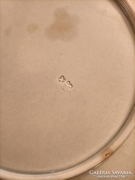 28 cm antik majolika tányér