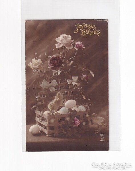 H:112 antique Easter greeting card