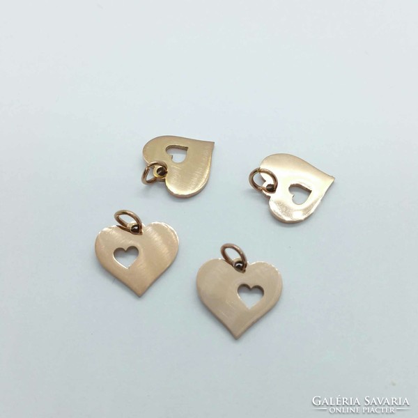 Stainless steel pendant heart rose gold