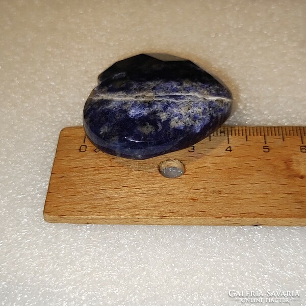 Faceted sodalite heart pendant is beautiful