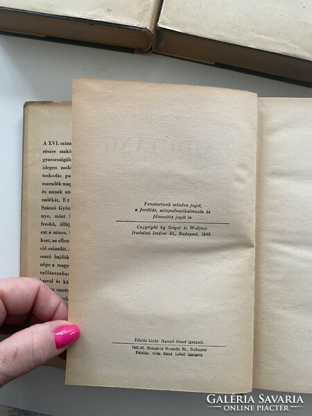 György Szántó Hajdútanc 1., 2., And 3., Volume 1942 literary institute Budapest