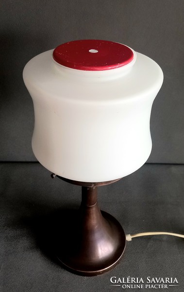 Industrial artist bronze table lamp 1970. Negotiable art deco design