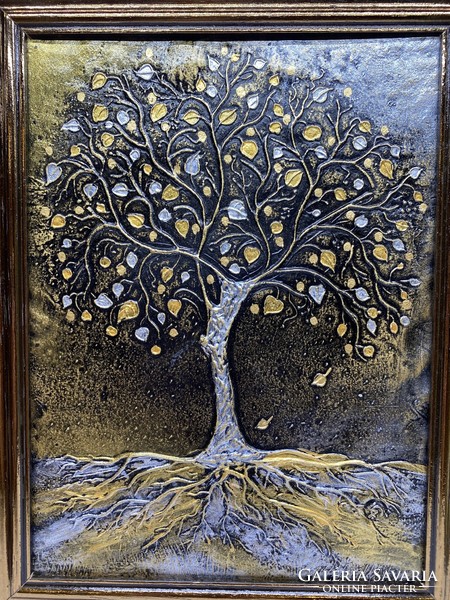 Ceramic wall picture, tree of life 33x28