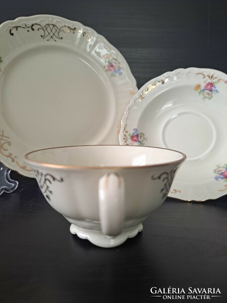 Swedish rörftrand corso porcelain tea cup with cake plate