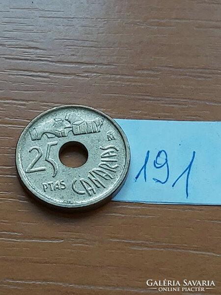 Spain 25 pesetas 1994 Canary Islands, aluminum bronze 191.