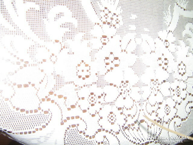 Beautiful white baroque viable stained glass curtain