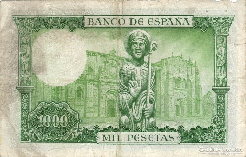 1000 peseta pesetas 1965 Spanyolország