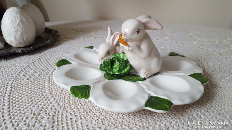 Bunny bassamo, artistic design ceramic egg holder