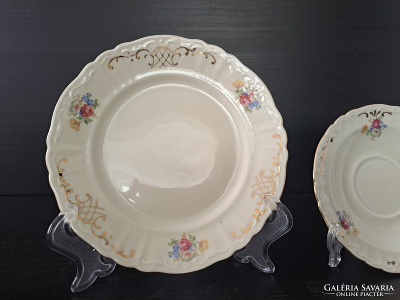 Swedish rörftrand corso porcelain tea cup with cake plate