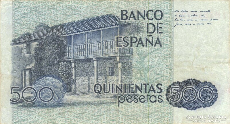 500 peseta pesetas 1979 Spanyolország