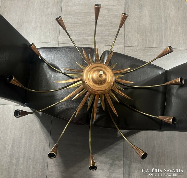 Huge 12-burner mid-century sputnik design lamp!