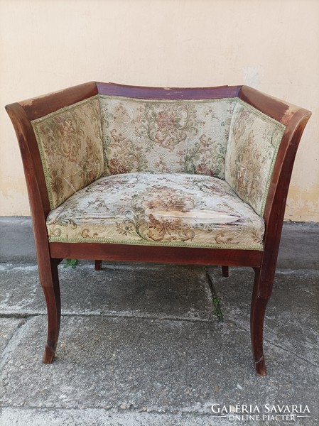 A turn-of-the-century Viennese armchair made of solid mahogany wood