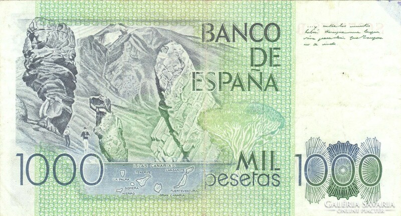 1000 peseta pesetas 1979 Spanyolország 1.
